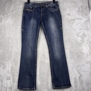 Cowgirl Tuff Jeans Womens 31×33 Dont Fence Me In Bootcut Western Barbwire